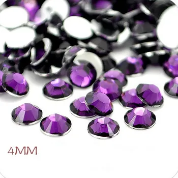 

Wholesale Deep purple 4mm 10000pcs DIY Mobile Phone Nail Art Stick Circular FlatBack Imitated Resin Drill 004009010