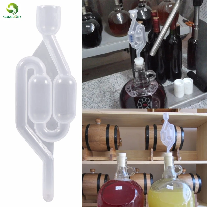 Exhaust One way Homebrew Wine Fermentation Airlock Air Lock Check Valve Water Sealed Valves