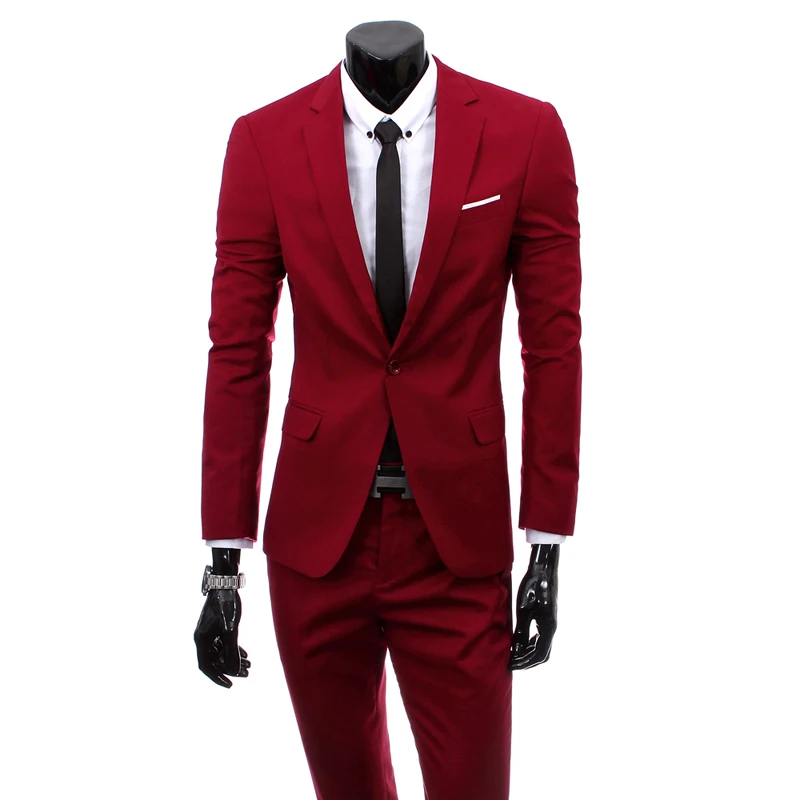 Mens Blazers Suit New Arrivals 2016 Jacket+Pant+Vest Formal Business