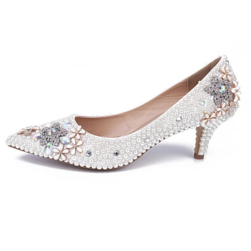 1 Inch Heel Wedding Shoes Promotion-Shop For Promotional 1 Inch 2 Inches Women Shoes Middle Heel Elegant Shoes Pointed Toe Party Prom SHoes Bridesmaid Shoes Free Shipping - 1 Inch Heel Wedding Shoes Promotion-Shop For Promotional 1 Inch