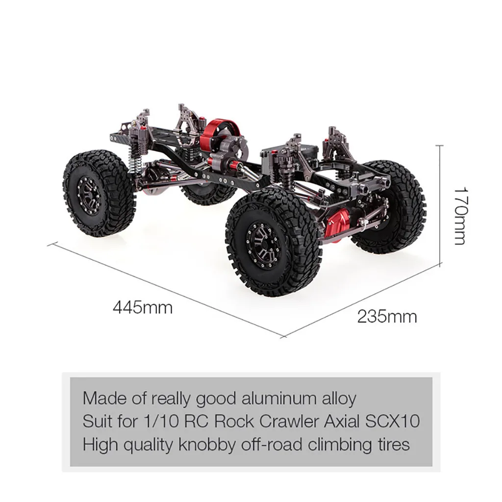 Детали модели 1/10 CNC RC Rock Crawler truck carbon fiber frame 313 мм для AXIAL SCX10 4WD L0625|Детали и
