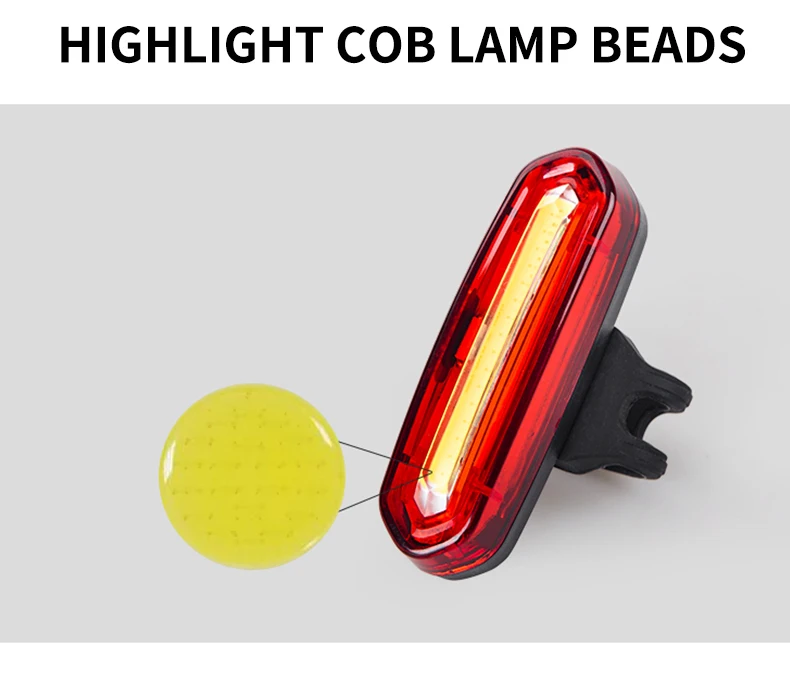 Excellent WHEEL UP Bike Tail Light Bicycle Rear light Cycling Tail-lamp Led Light Waterproof MTB USB Rechargeable Polychromatic Taillight 13