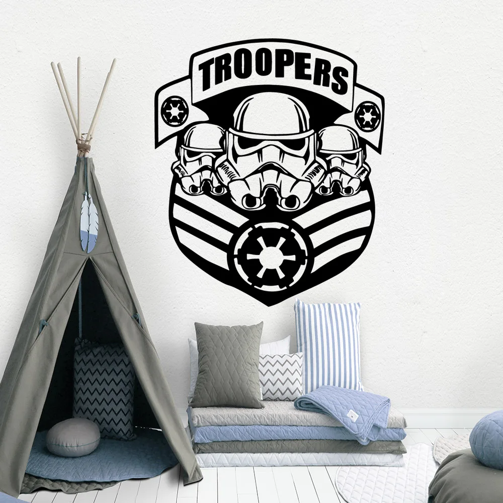 

Drop Shipping troopers Vinyl Self Adhesive Wallpaper Decor Living Room Bedroom Removable Decoration Accessories