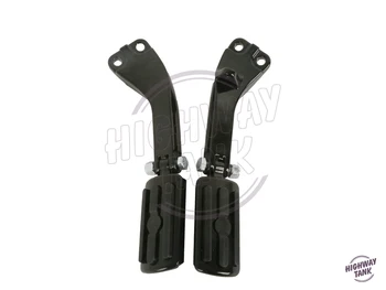 

Black Motorcycle Passenger Foot Pegs Footpeg Moto Foot Rest Support Mounting case for Harley Dyna 2006-2017 Fat Bob Low Rider