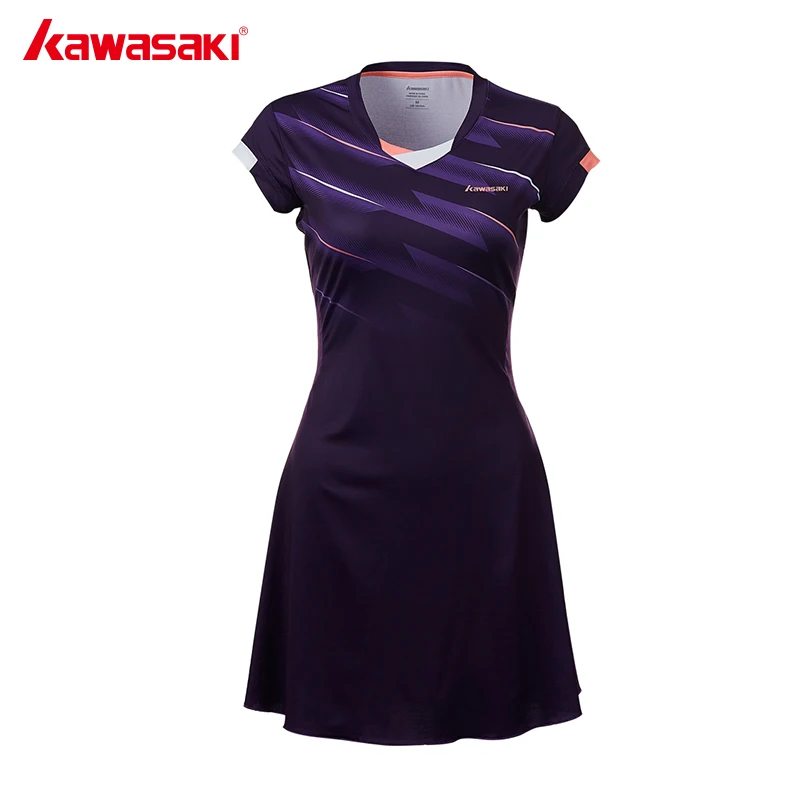 Quick Dry 100% Polyester Sports Dress New Kawasaki Female Tennis Dresses with Shorts for Women Girls Netball Clothes SK-T2701