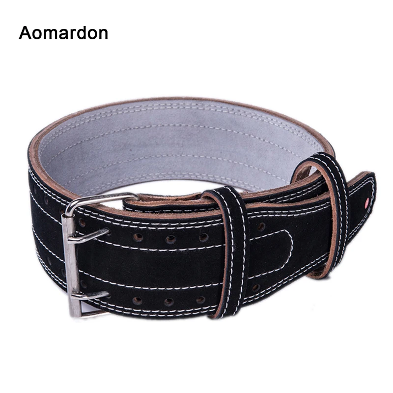 Aomardon Men Genuine Leather Weightlifting Belt Gym Fitness Crossfit Cowhide Back Support Bodybuilding Training Belt Equipment цена Aomardon Men Genuine Leather Weightlifting Belt Gym Fitness Crossfit Cowhide Back Support Bodybuilding Training Belt Equipment цены онлайн