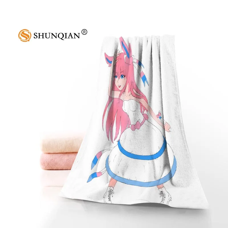 Пользовательский Sylveon полотенце с принтом хлопок лицо/банные полотенца из микрофибры Ткань для детей Мужчины Женщины полотенце для душа s - Цвет: Towel