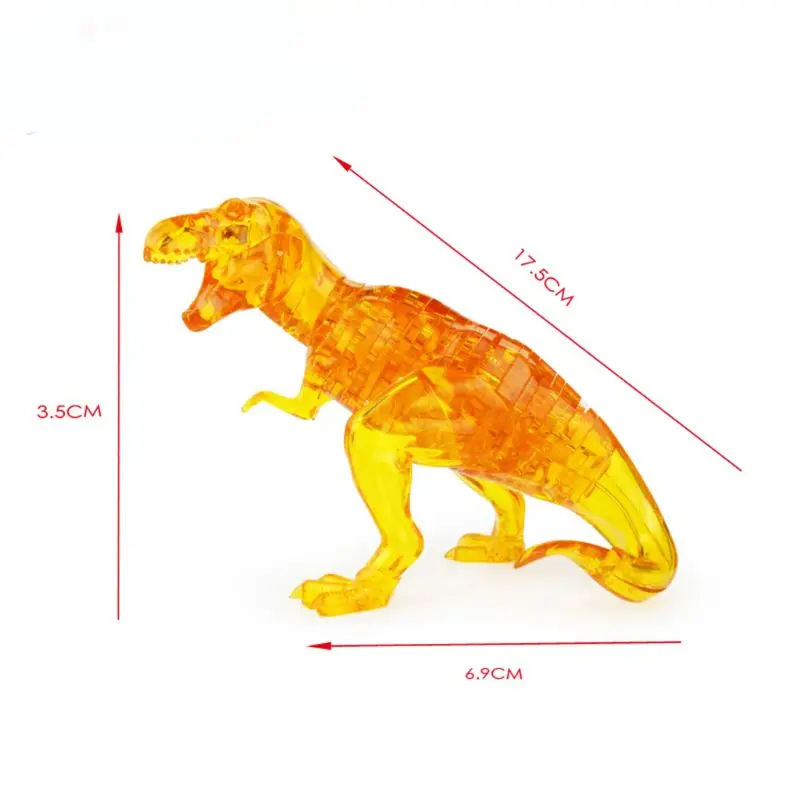 50 шт./компл. 3D кристаллическая головоломка динозавр модель здания Сделай Сам игра Развивающие игрушки для детей в подарок