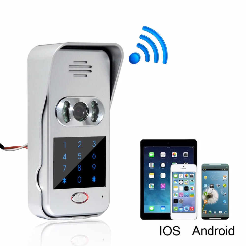 

Wireless Wifi/IP Remote Video Unlock Camera Phone Intercom Video Doorbell IR Night Vision Camera F1678D