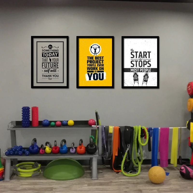 Home Gym Wall Art Poster Canvas Painting Motivational Fitness Quote