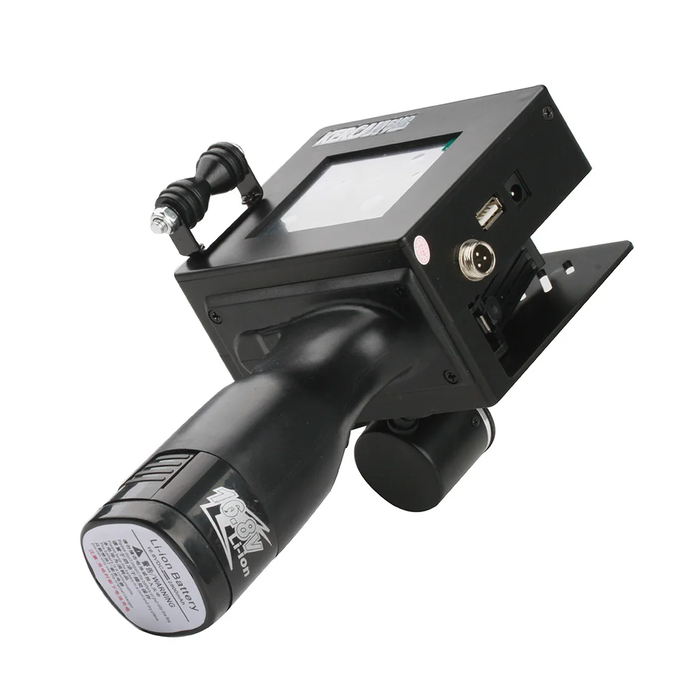 

Portable Handheld Inkjet 2D BarCode Printer Printing Machine for Pipe/Plastic/Paper/PVC/Metal/Cable + Black Ink Cartridge