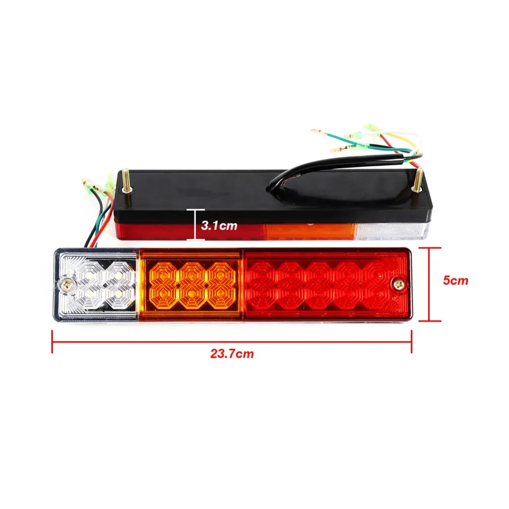 2 шт., светодиодный фонарь для прицепа, стоп-сигнал, задний тормоз, задние фонари, индиактор поворота для ATV, грузовиков, прицепов, яхты, лодок, караванов 12 В/24 В