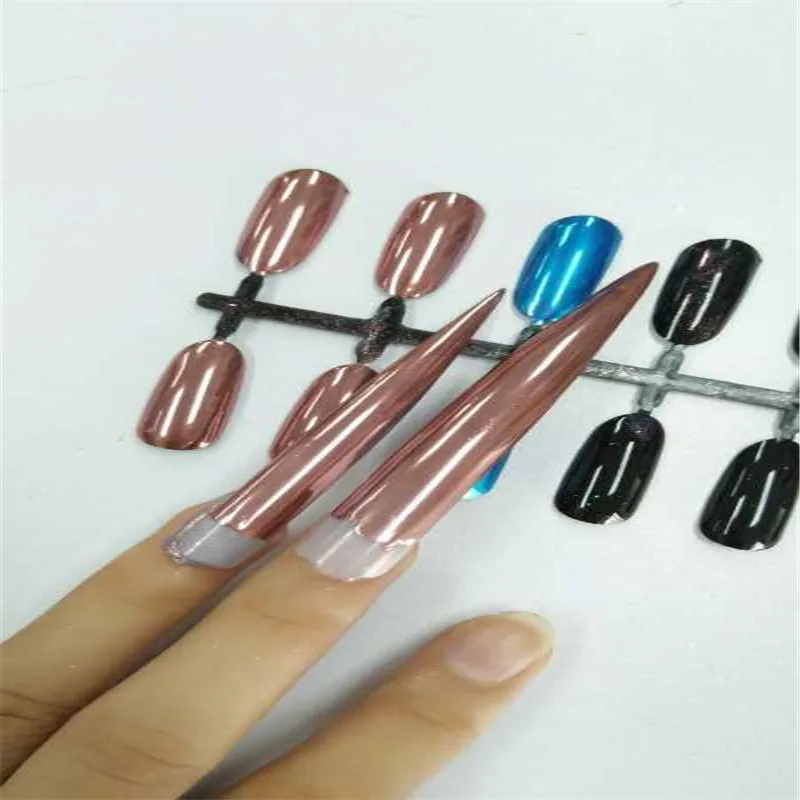 TCWZ820 Rose Gold Mirror Chrome Powder Dust Shiny Magic Effect Nails Art Pigment DIY Nail Decorations polish gel | Красота и здоровье
