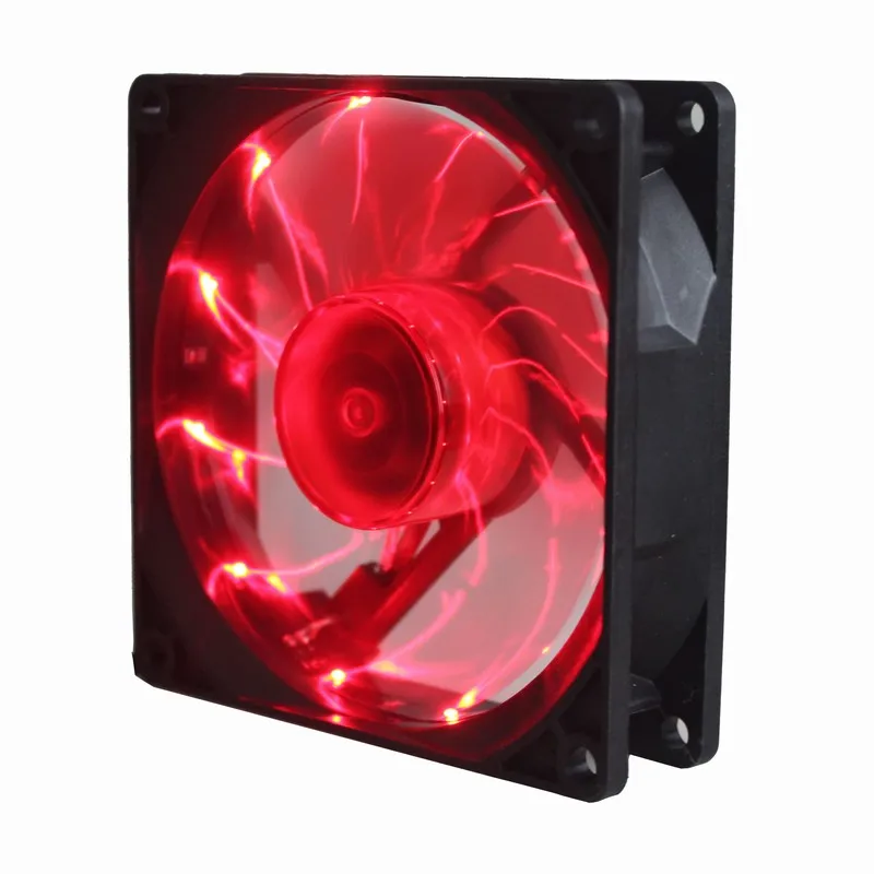 Quiet 120mm 25mm RED LED Light 12V 3Pin 4Pin CPU Computer Cooler Cooling IDE fan 