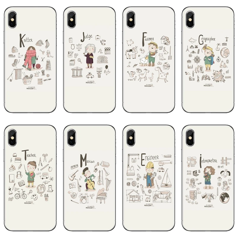 

Teacher Artist Chemist Doctor Judge For Samsung Galaxy S10 S9 S8 S7 S6 edge Plus Lite S5 S4 Note 9 8 5 Soft phone cover cases