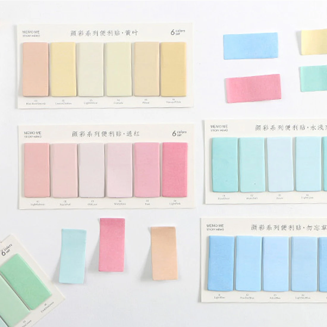 

Lovely Reusable 6 Colors Available Desk Sticky Note Sticker Message Note Sticker Bookmark Page Flag School & Office Supplies