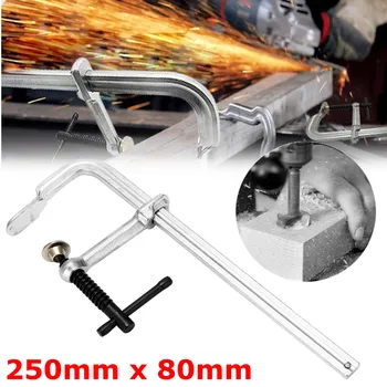

250x80mm Quick Grip F Clamp Cast Steel Heavy Wood Working F Style Bar High Strength Durability DIY Clip Hand Tool