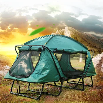 

Outdoor Ultralight Foldable Portable 1Person Green Waterproof Windproof Snow Proof Four-season Camping Tent Off-ground Camp Bed