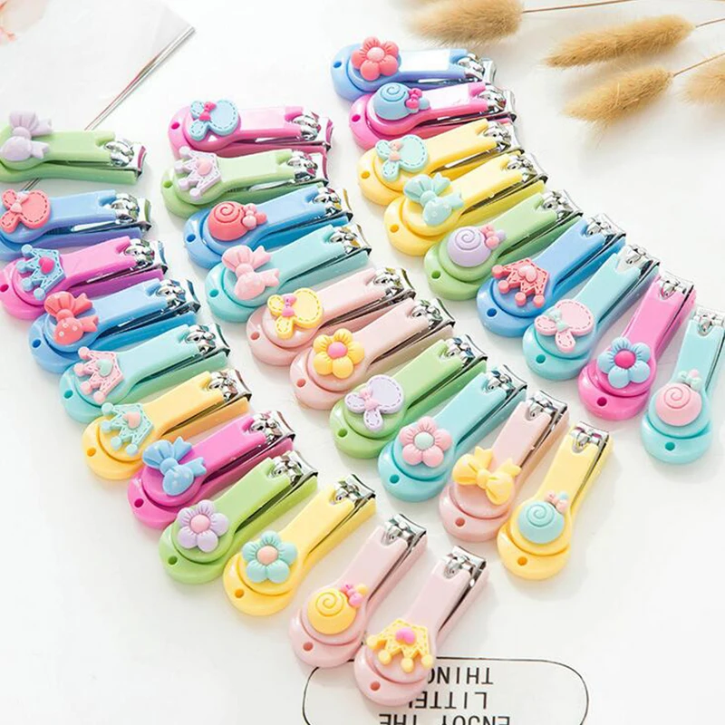 1Piece Nail Clipper Mini Cute Baby Nail Clipper Cartoon Finger Trimmer Scissors Nail Cutter With Hanging Function Keychain