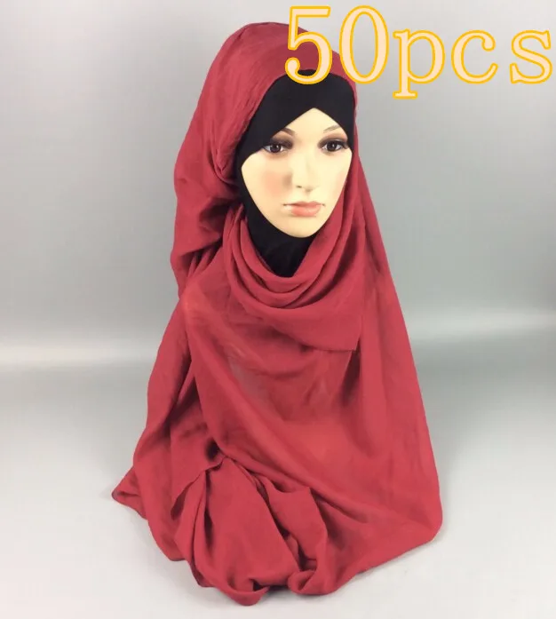 50 шт. 1 лот наивысшего качества толще вискоза хиджаб шарф, шаль вискозы, толще материала, 180*90 см, можно выбрать цвета