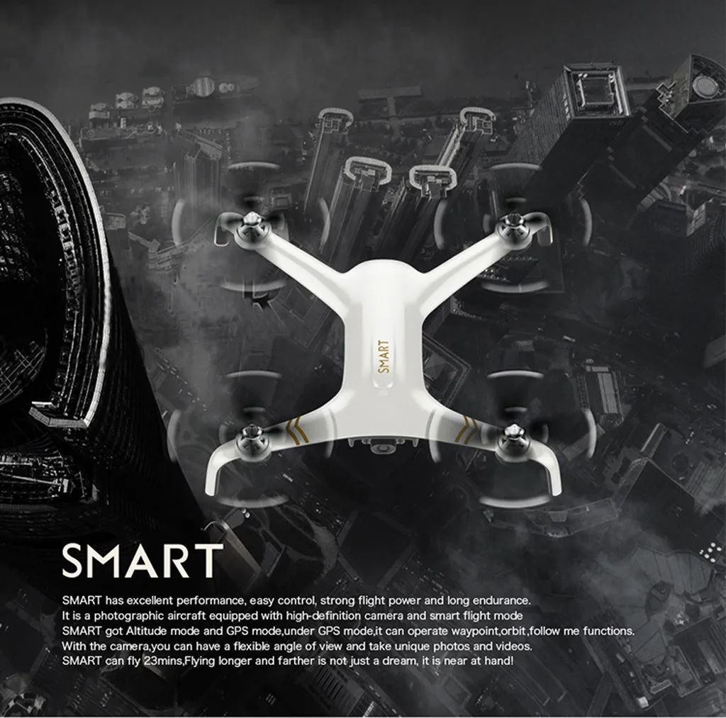 

HINST NEW RC Drone Quadcopter C-FLY SMART GPS 2.4G WiFi FPV 1080P HD Cam Foldable Brushless Motor JAN30