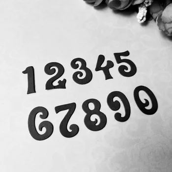 

0 - 9 numbers of cloth metal cutting dies stencil for scrapbooking DIY photo album in relief paper cards decorative handicrafts