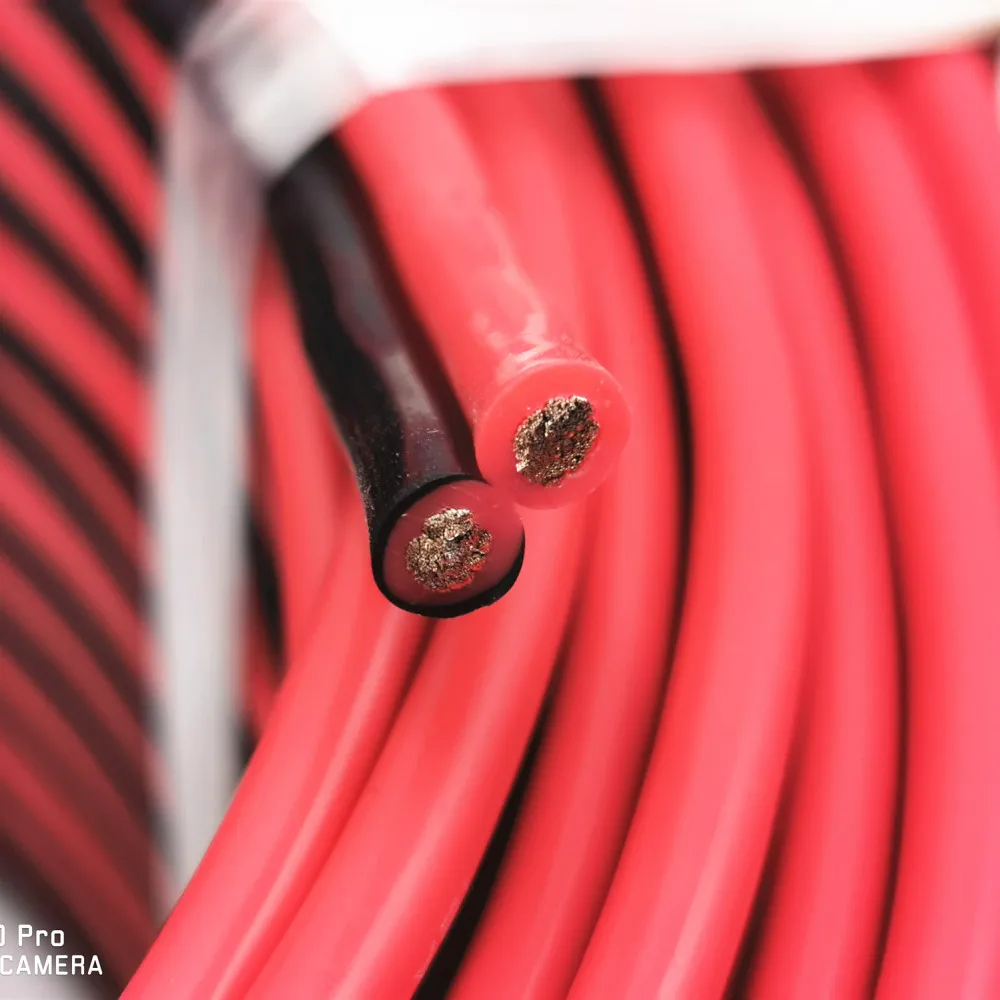 2pin удлинитель 12AWG 14AWG 16AWG18awg 20AWG силиконовый провод черный и красный 2 проводника параллельная линия мягкая и гибкая