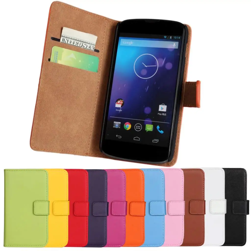 

Nexus 4 E960 case Magnetic Leather Cover Case for Google LG Nexus 4 E960 Phone shell Card holder Holster shockproof cover