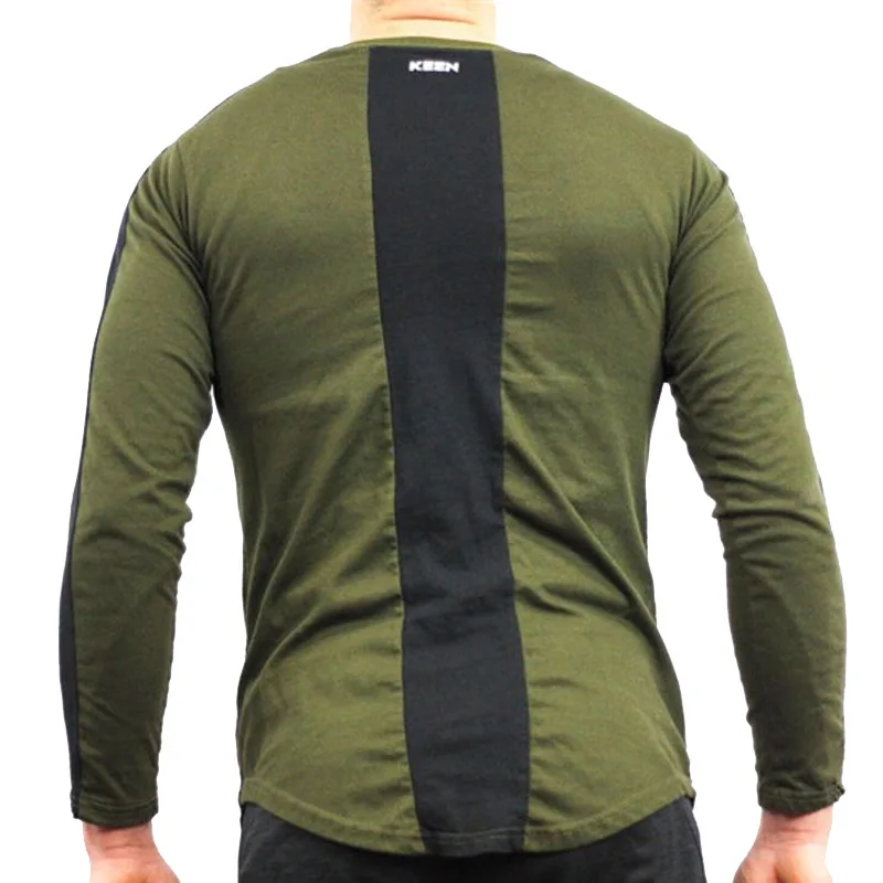 Мода 2018 г. для мужчин футболка Slim Fit Custom Crease Дизайн Длинные стильные роскошные