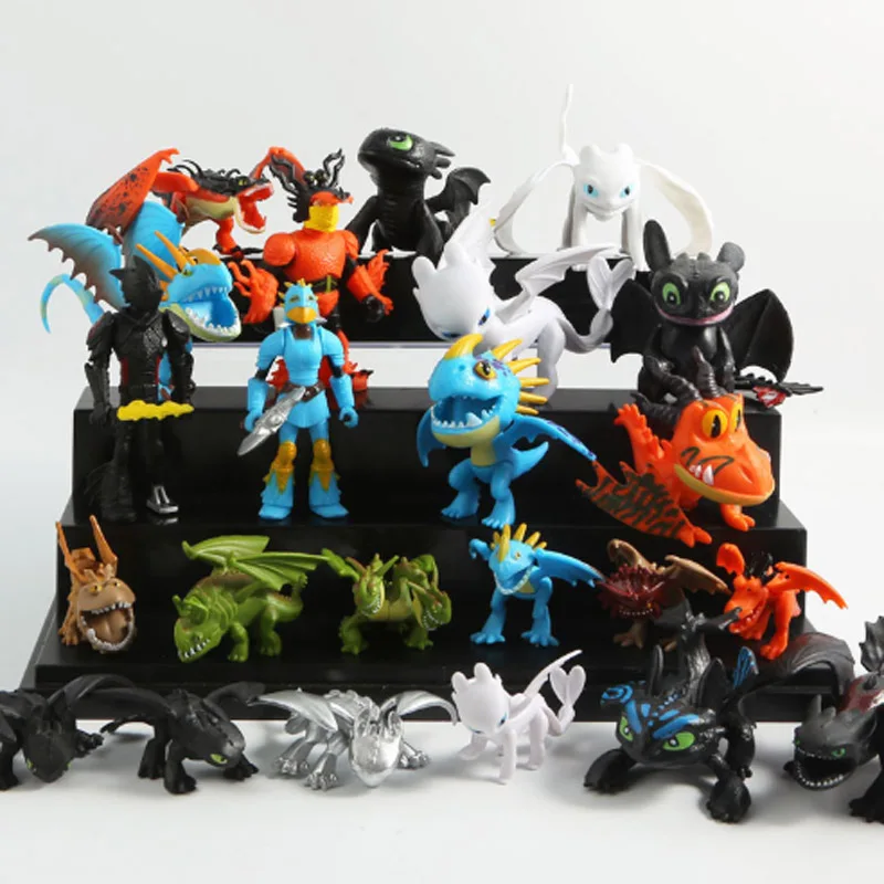 

Three style How to Train Your Dragon 3 action figures Light Fury/Night Fury Toothless Model doll Collection Decora Toys children