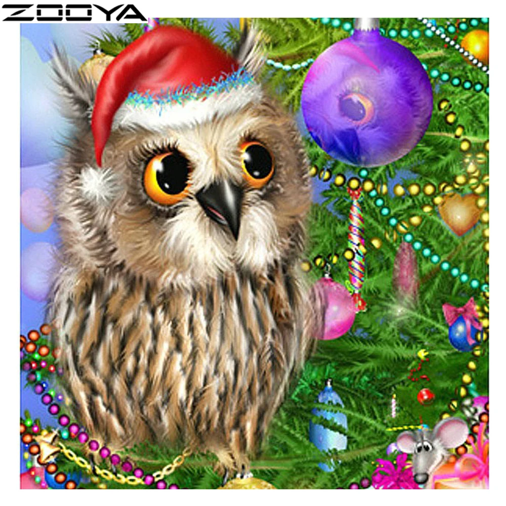 ZOOYA Diy Алмазная вышивка крестиком 3d мозаика мультяшное животное Новогодний