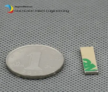 

500pcs NdFeB Block with 3M Adhesive 20x6x1.5 mm about 0.75" N42 Bar Strong Neodymium Magnets Rare Earth Magnet glue 500 pcs/lot