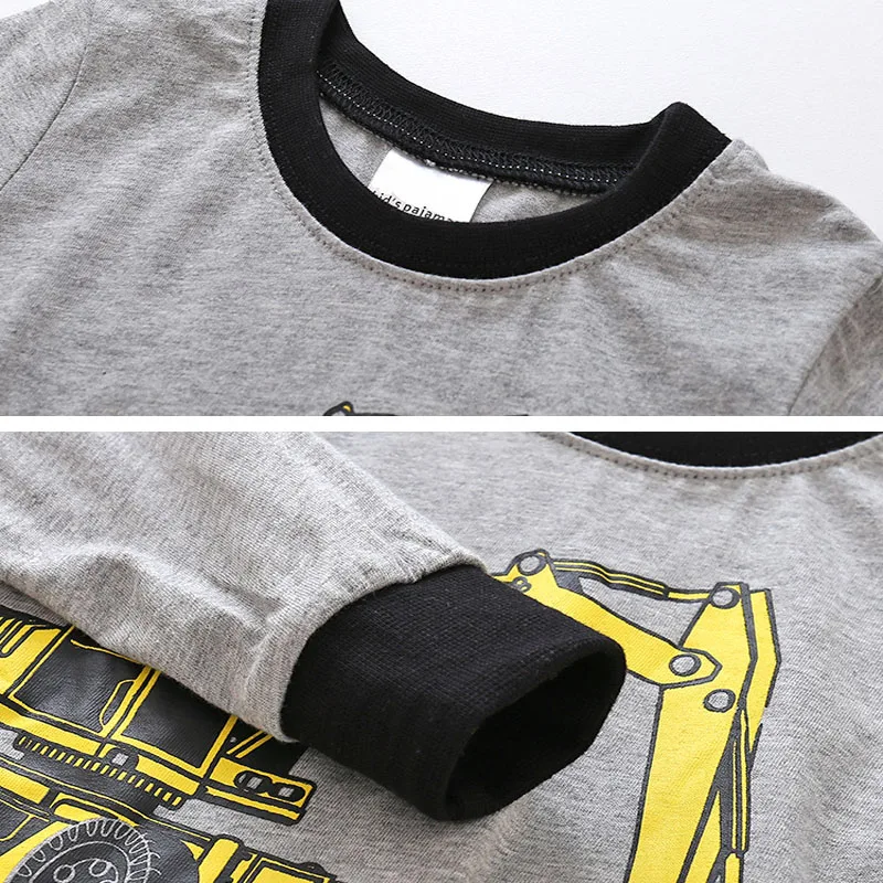 Children's pajamas backhoe pattern (7)