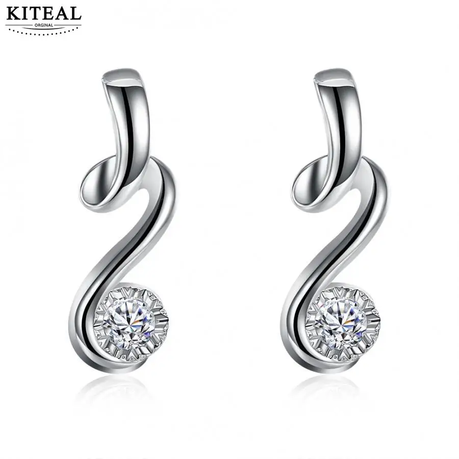 KITEAL новые покрытые серебром изысканные маленькие музыкальные ноты серьги в