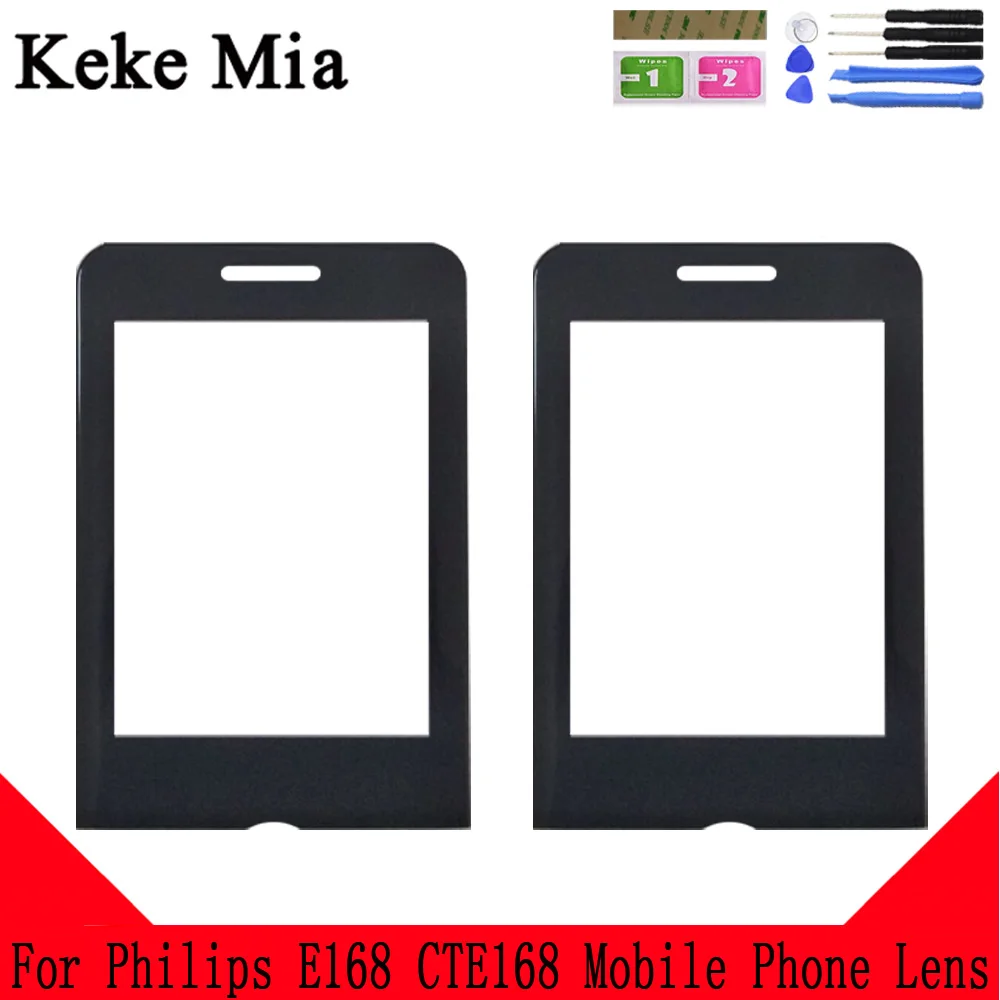 Keke Миа объектив мобильного телефона для Philips Xenium E168 E 168 Передняя панель объектив не стекло сенсорный экран с бесплатным клеем+ салфетки