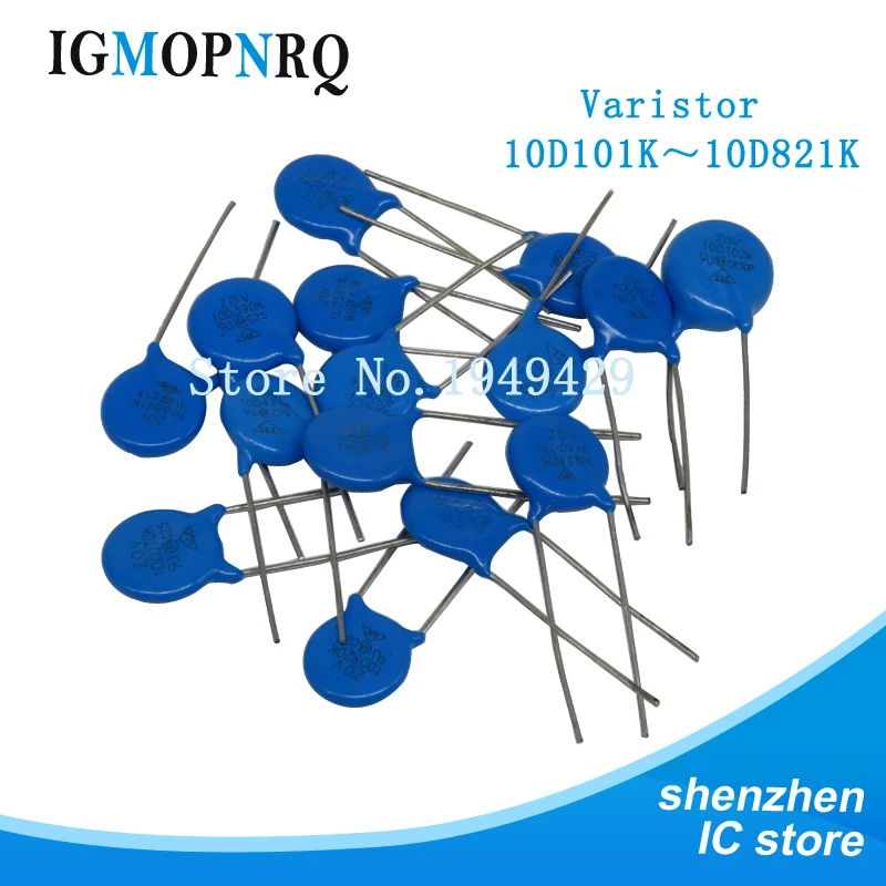 Фото 10 шт. Piezoresistor Варистор серии 7D 10D 14D 7D151K 7D271K 10D270K 10D101K 14D471K 14D521K 7D431K 10D390K 10D561K резистор №2