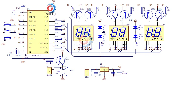 C51 цифровые электронные часы Набор сделай сам шесть 6 бит электронные части и компоненты Eletronicos электронный DIY Набор
