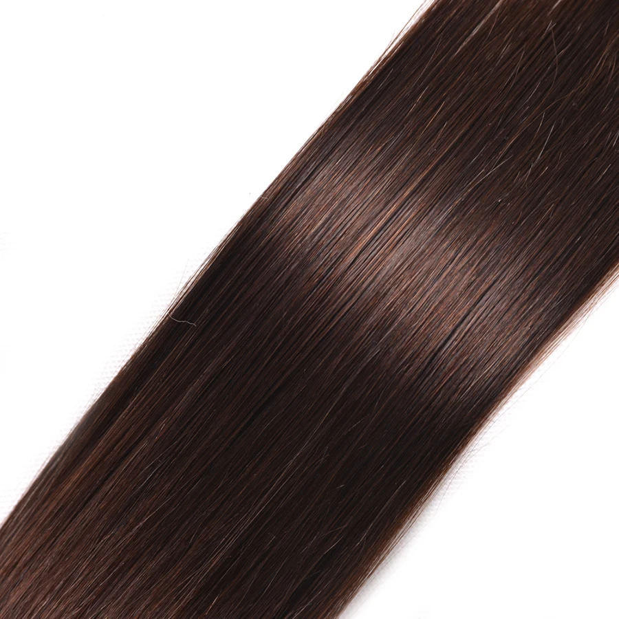 #2 Color Straight Hair Brazilian Hair Weave Bundles 100% Human Hair 3 Bundles ALIPOP NonRemy Human Hair Extensions Double Weft (4)