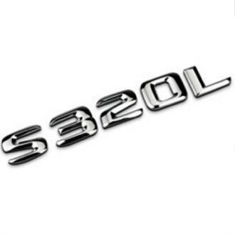 Числа буквы S320L багажник эмблема из хрома серебряные значки для Mercedes Benz S320L
