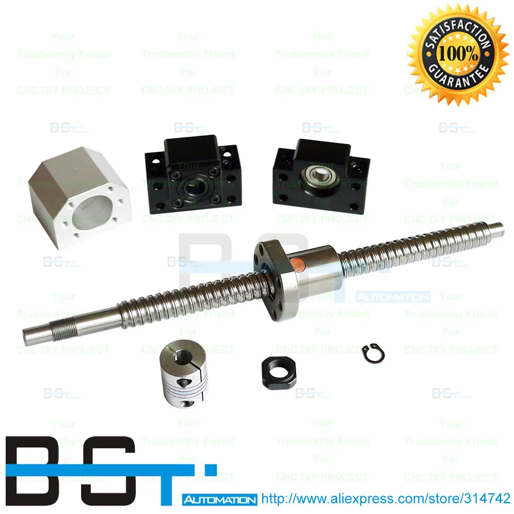 Анти Люфт Ballscrew SFU1605-l765/365 мм+ SFU2005-l1373mm ШВП+ BK12 BF12/BK15 BF15 Поддержка+ гайка Корпус+ муфта