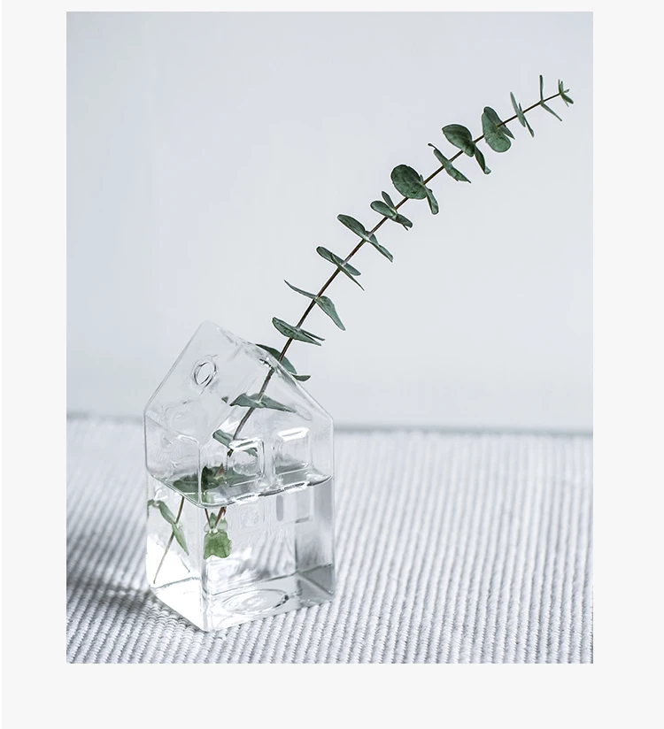 Простая Современная креативная стеклянная прозрачная мини ваза Ins сухие цветы стеклянная небольшая ваза украшение гостиной украшение вазы