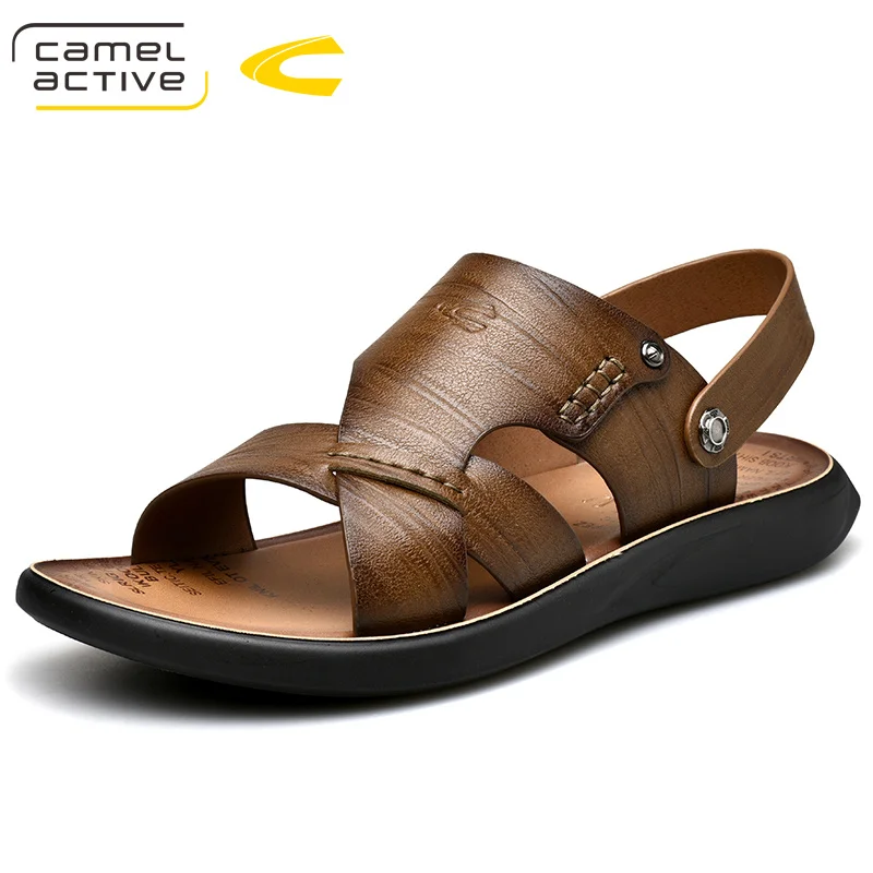 Хаки Camel Active Новая Летняя мужская обувь, сандали модная повседневная обувь мужские, женские сандалии, пляжная обувь на мягкой подошве; женские дышащие Для мужчин обувь - Цвет: Хаки