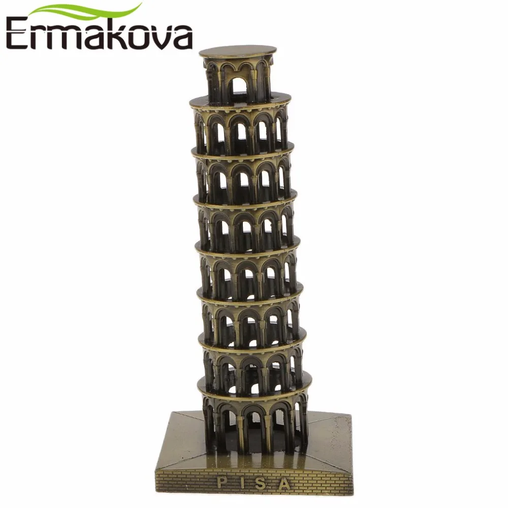 ERMAKOVA 16 см (6 3 дюйма) Ретро металлическая итальянская наклонная Башня модели Пизы