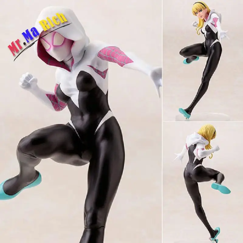 

Gwen Stacy Spider Gwen Female Action Figure Beautiful Gwendolyn Maxine 1/7 Pvc 22cm Spiderman Model Collection Chn Ver Doll