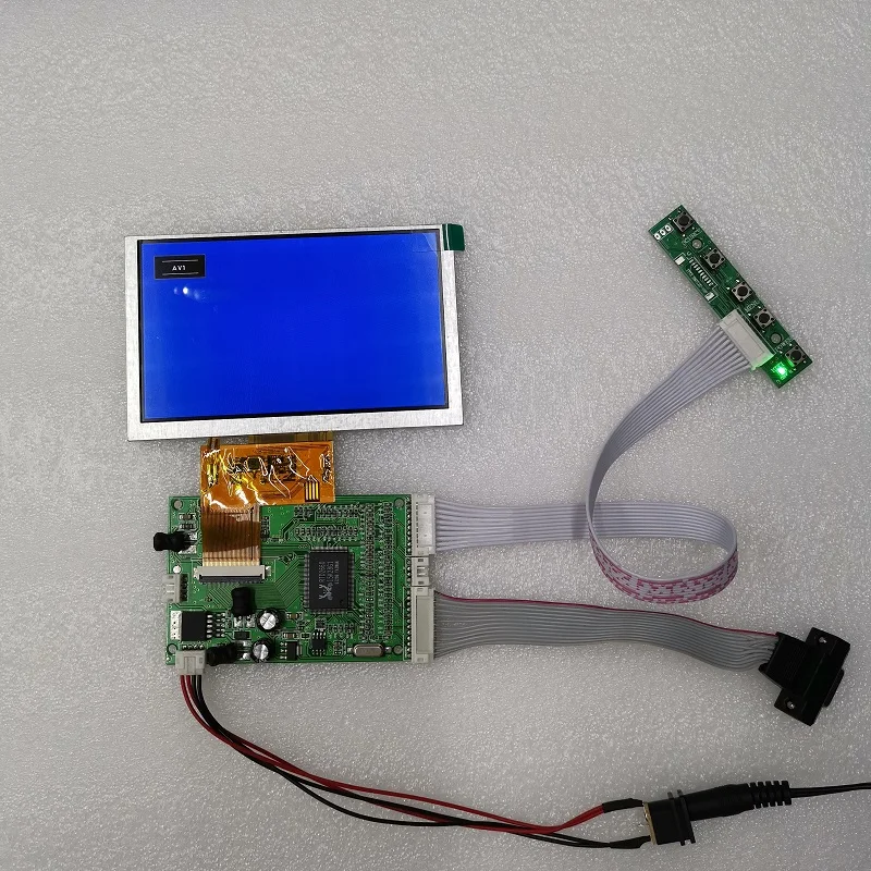 

4.3 inch display driver module VGA AV1 AV2 three channel signal 480X272 DC: 5V-12V1A power solution