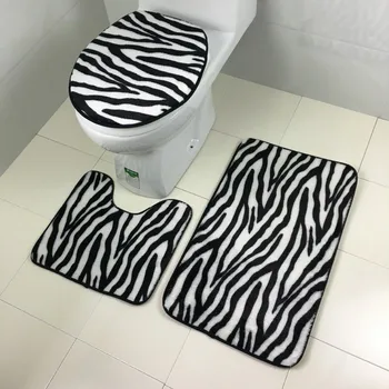

3 PCs/ Set Bathroom Non-Slip Pedestal Rug Lid Toilet Cover Bath Mat Gifts High Quality Material wc seat cover Absorbent