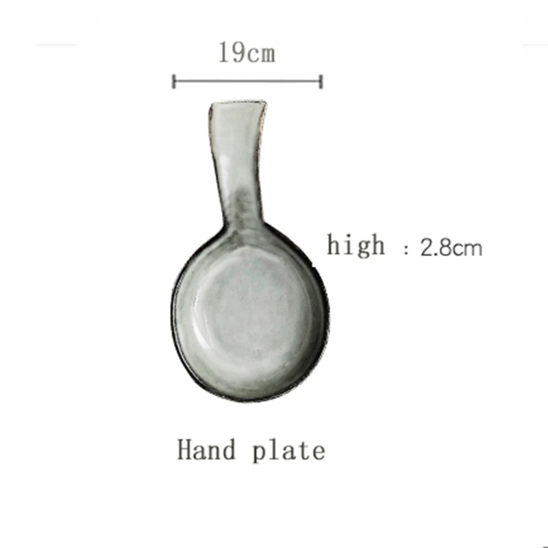 NIMITIME французский винтажный керамический ручной десерт рисовая чаша детская миска соус блюдо Тарелка обеденная тарелка набор посуды - Цвет: Hand plate