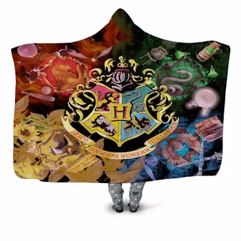 

Colorful Badge 3D Printed Plush Hooded Washable Blanket for Adult Child Sofa Quilt Wearable Fleece Throw DIY Blanket Home Office