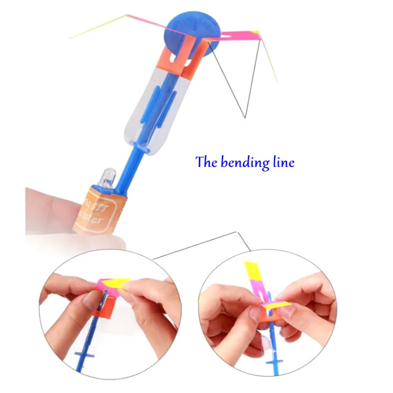 12 шт. светодиодный флаер, светодиодный Летающий вертолет с удивительной стрелой, Летающий зонтик, детские игрушки для улицы, детская игрушка