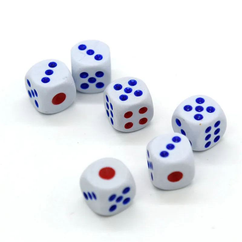 

12mm drinking water dice acrylic white rounded hexahedron dice club party table game game dice set 20 sticks / batch